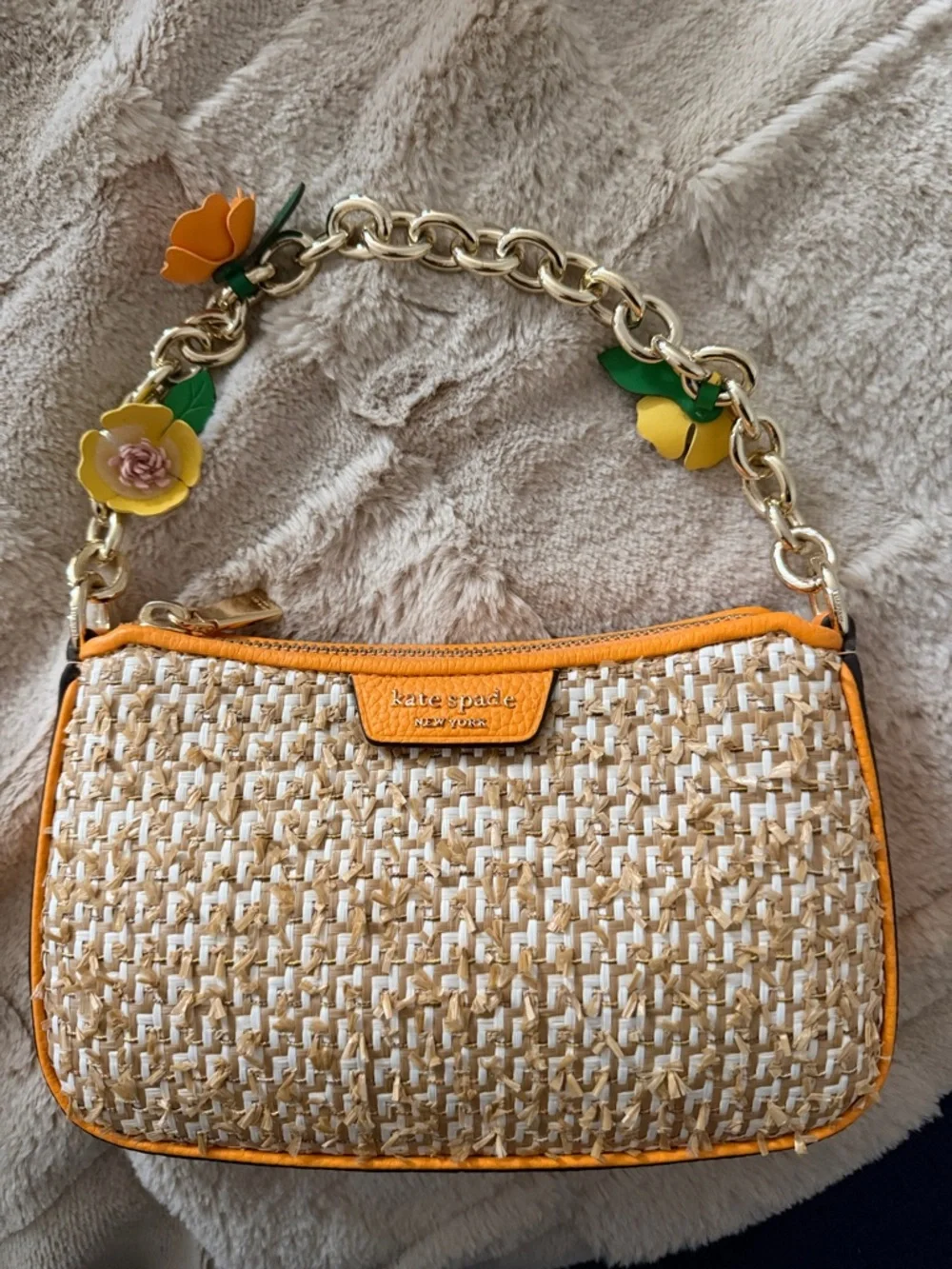 NWOT kate spade Jolie Raffia Tweed Small Convertible Crossbody - Picture 5 of 10